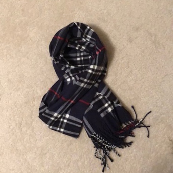 Made in Scotland Accessories - Blue Plaid 100% Cashmere Scarf